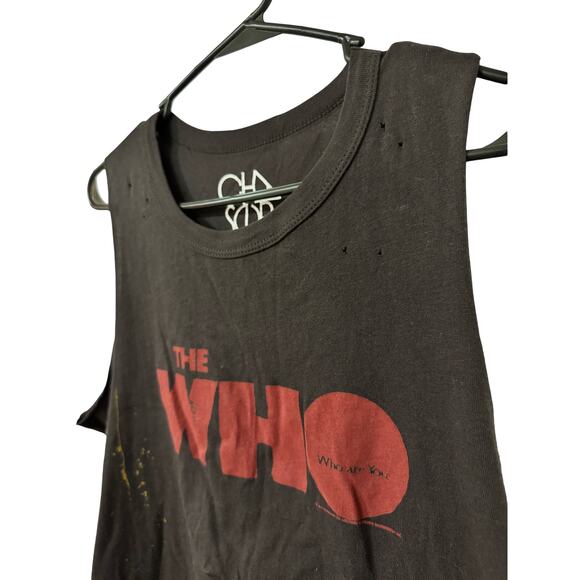 Chaser Women's 'The Who' Graphic Tank Top, Size Large, Black, NWT​ - Picture 5 of 5